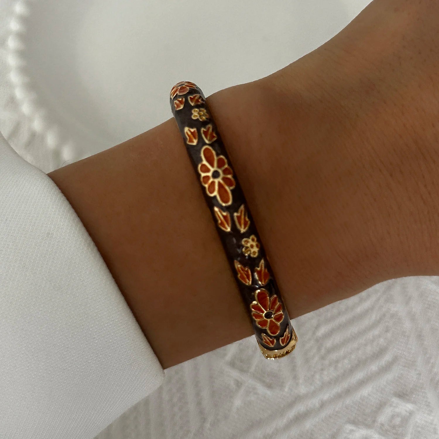 Flora Enamel Bangle