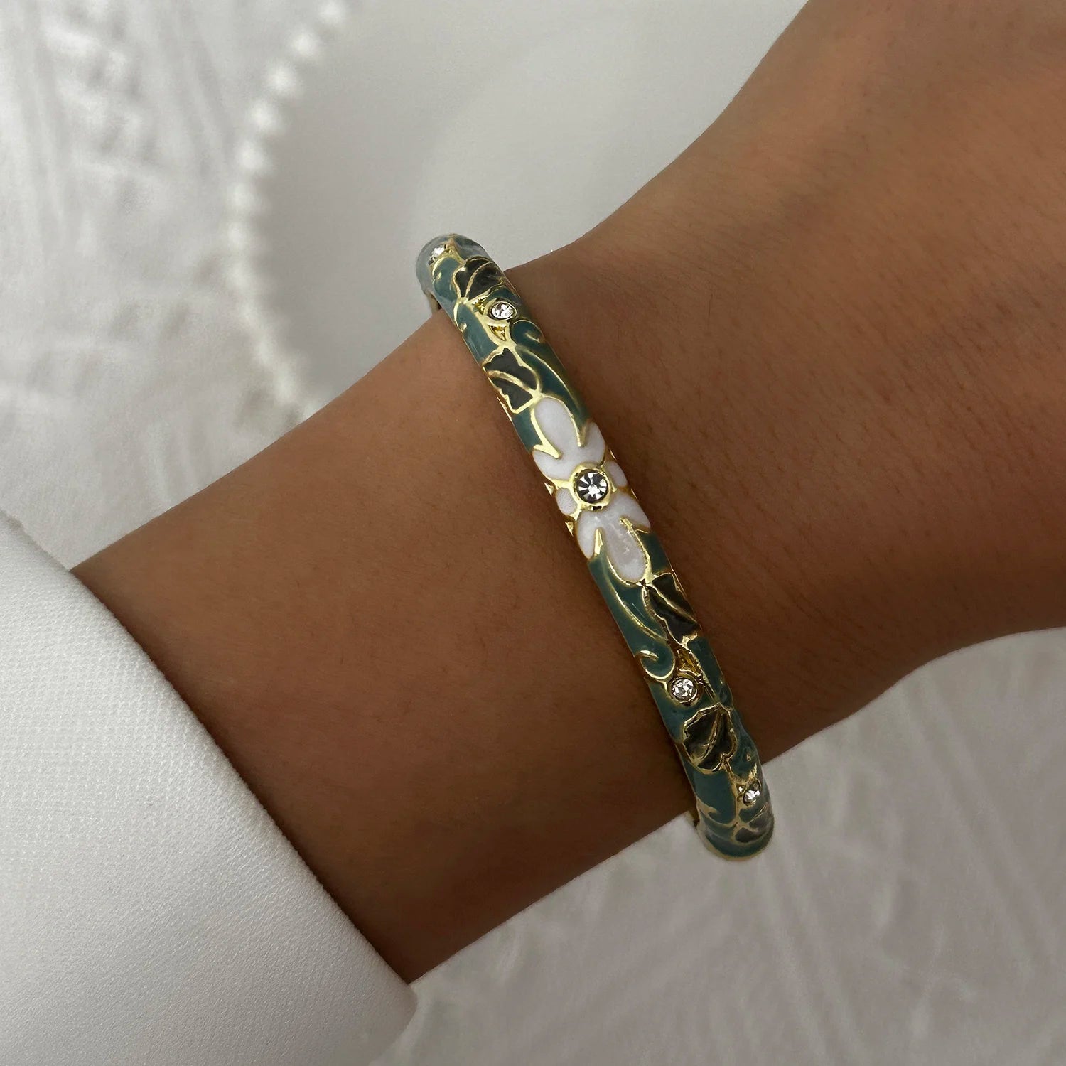 Flora Enamel Bangle