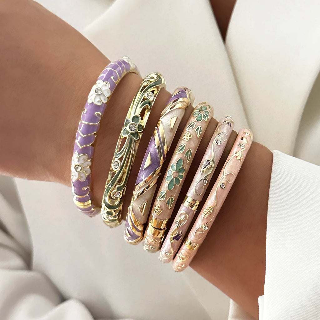 Flora Enamel Bangle