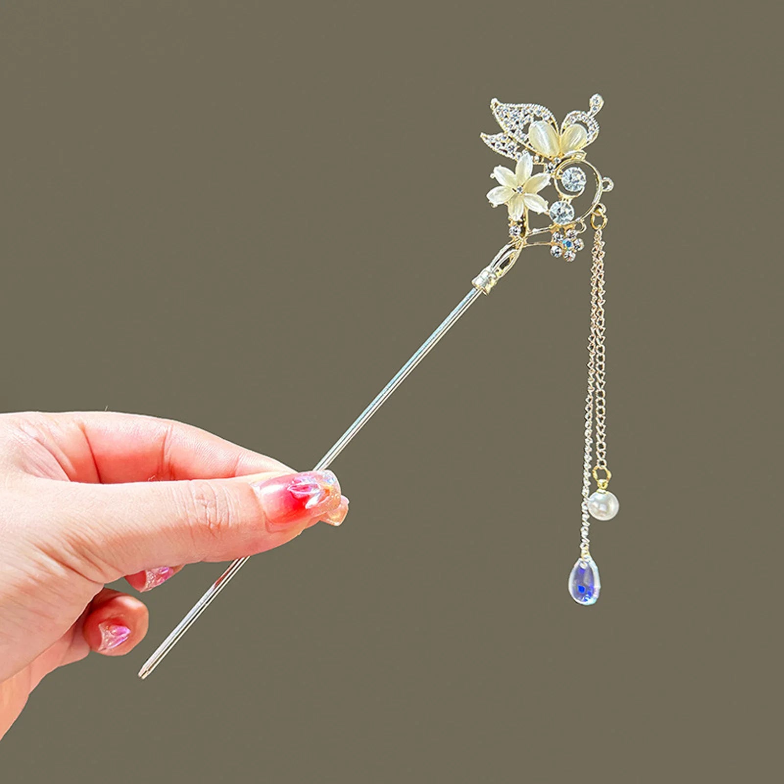 Ginkgo Tassel Hair Pin