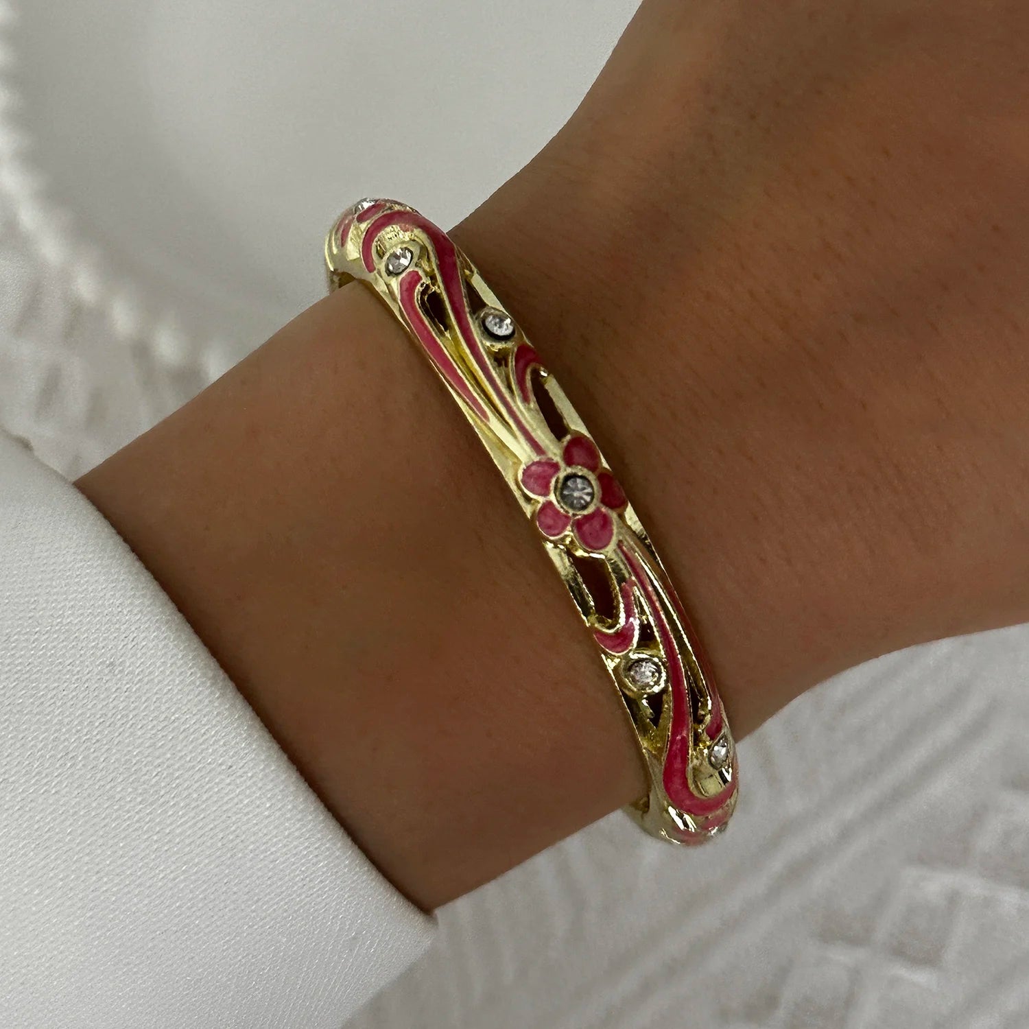 Flora Enamel Bangle