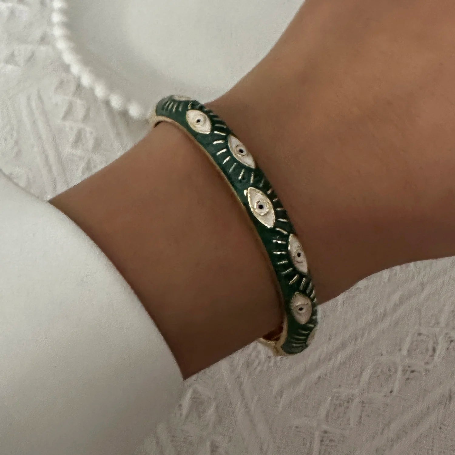 Flora Enamel Bangle