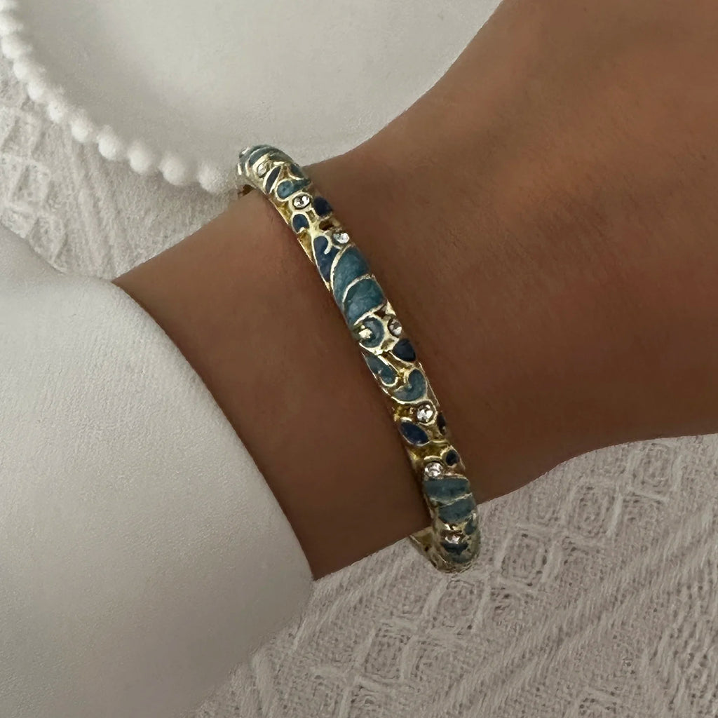 Flora Enamel Bangle