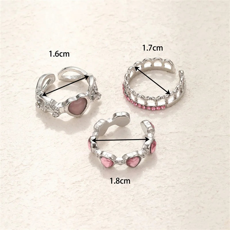 Luna Heart Ring Set