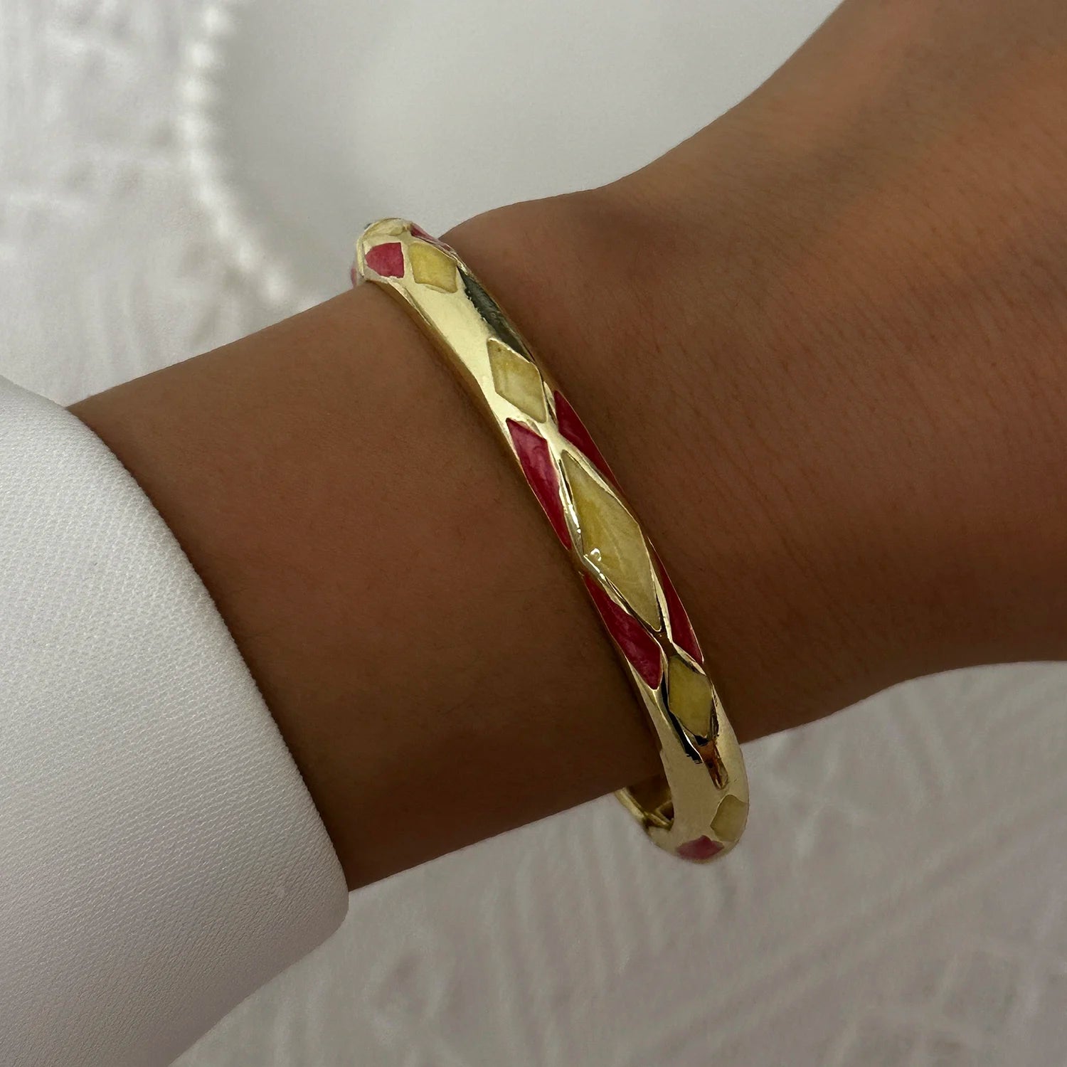 Flora Enamel Bangle