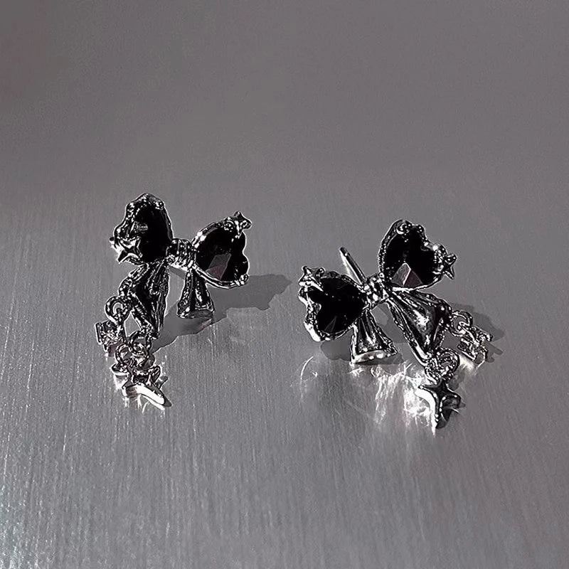 Rosé Bow Stud Earrings