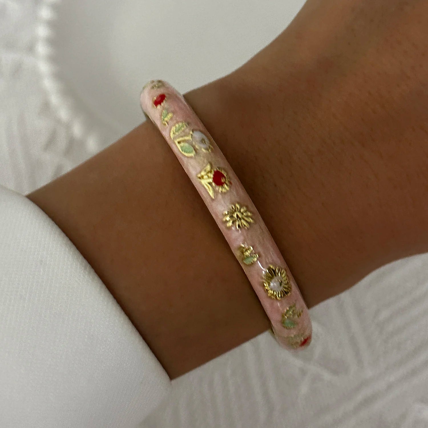Flora Enamel Bangle