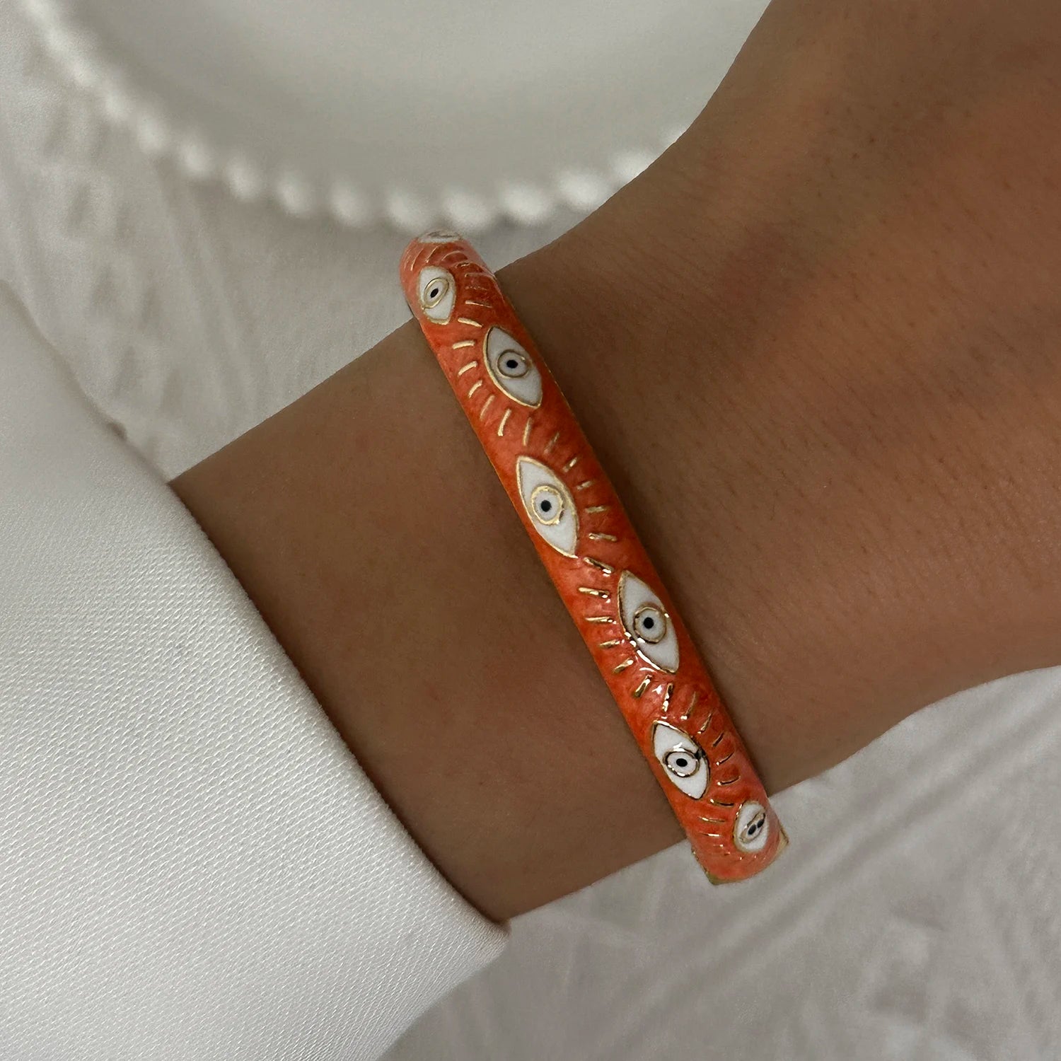 Flora Enamel Bangle