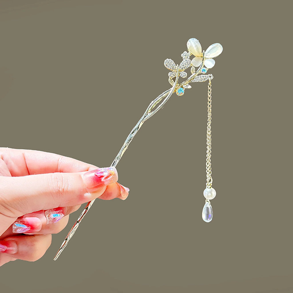 Ginkgo Tassel Hair Pin