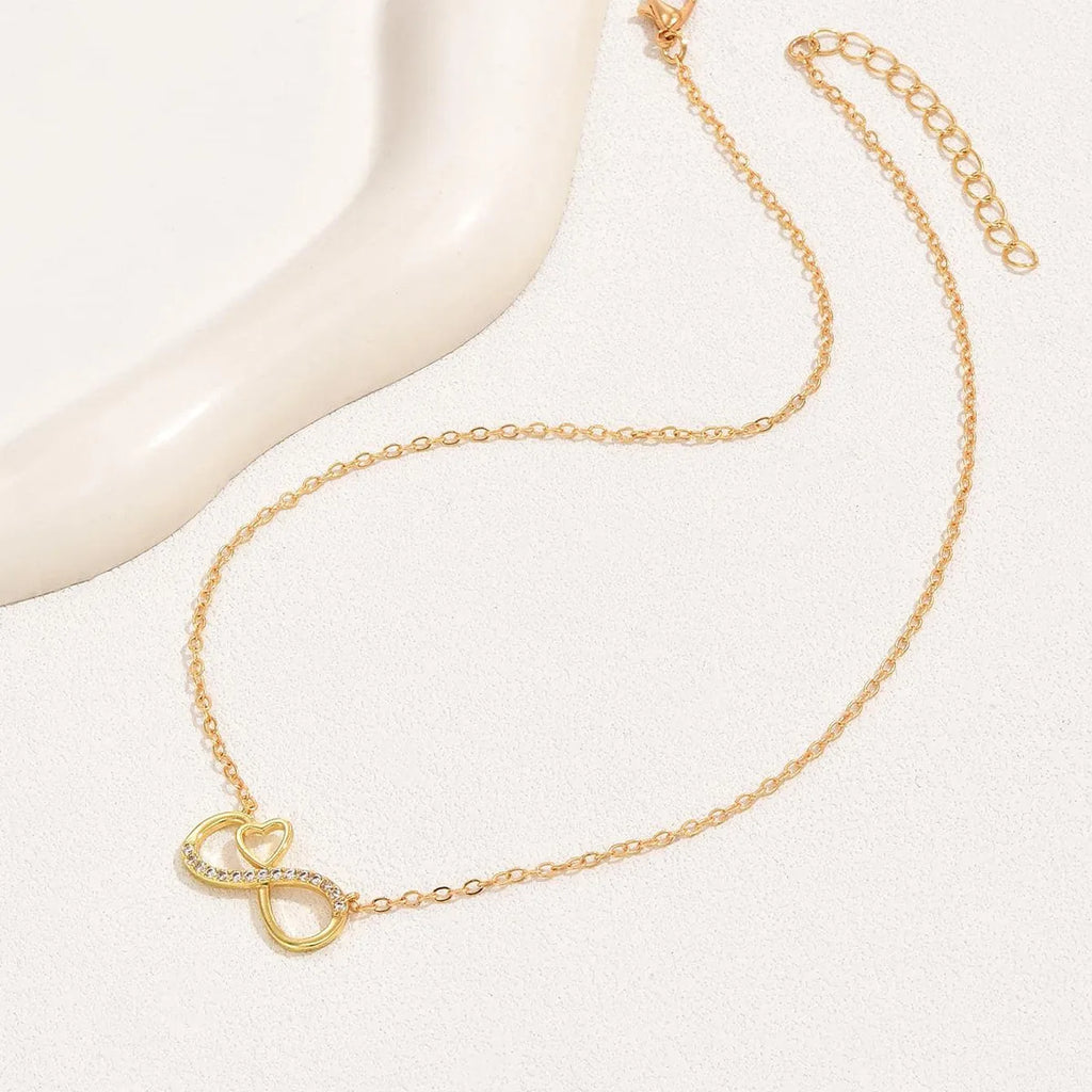 Minimalist Infinity Heart Necklace