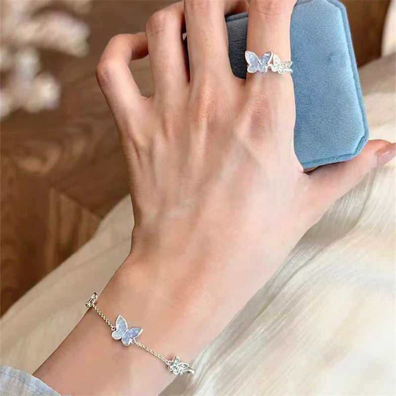 Azure Butterfly Jewelry Set