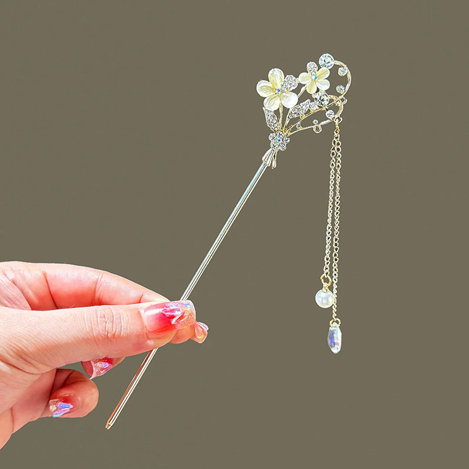 Ginkgo Tassel Hair Pin