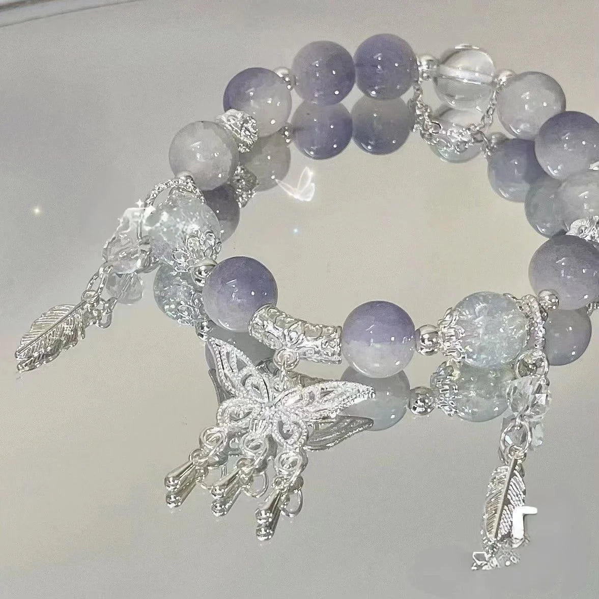 BloomCharm Crystal Beaded Bracelet