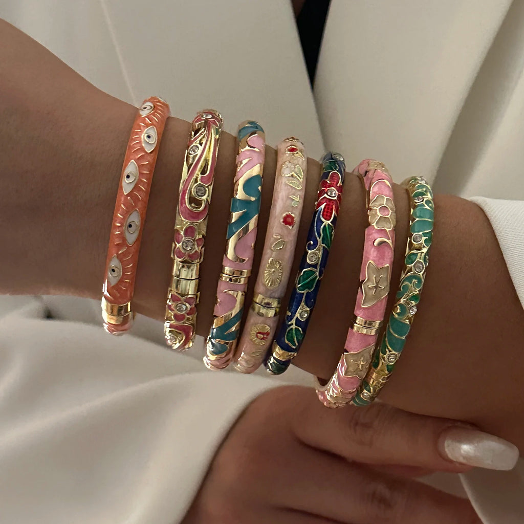 Flora Enamel Bangle
