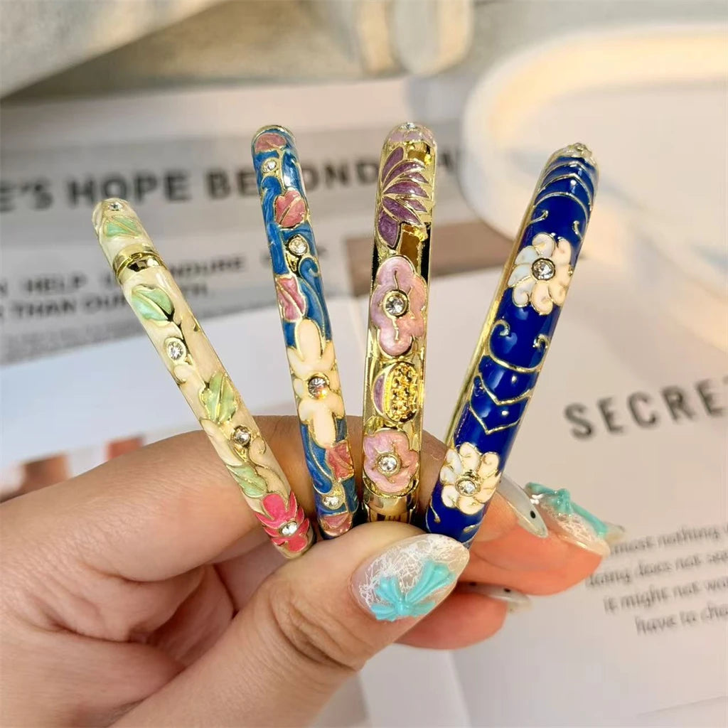 Flora Enamel Bangle