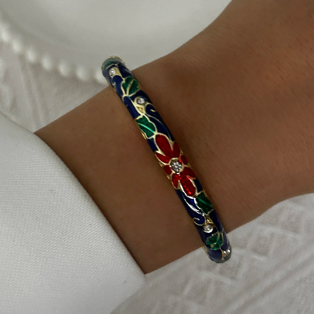 Flora Enamel Bangle