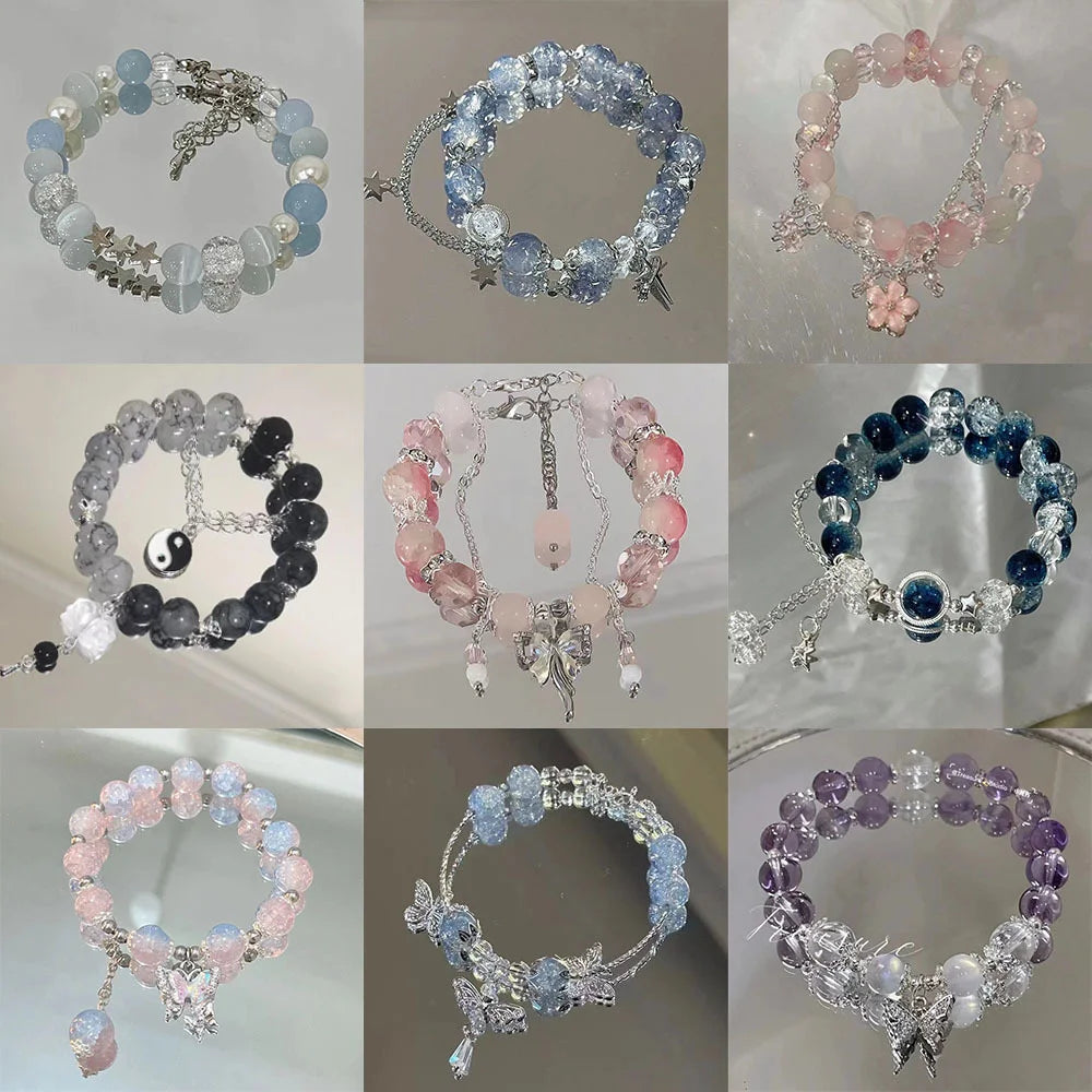 BloomCharm Crystal Beaded Bracelet