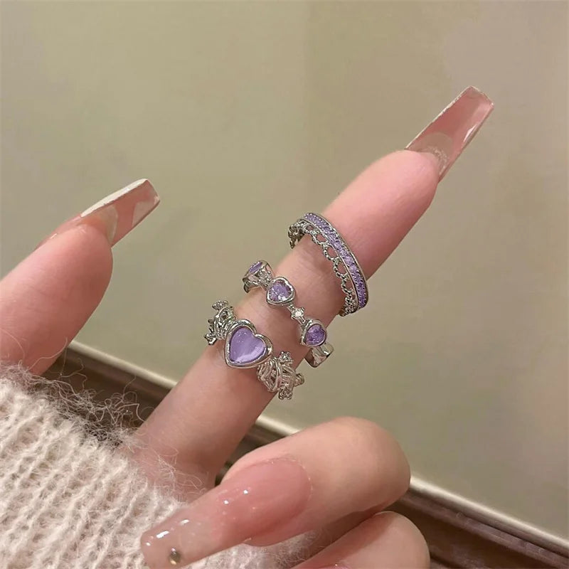 Luna Heart Ring Set