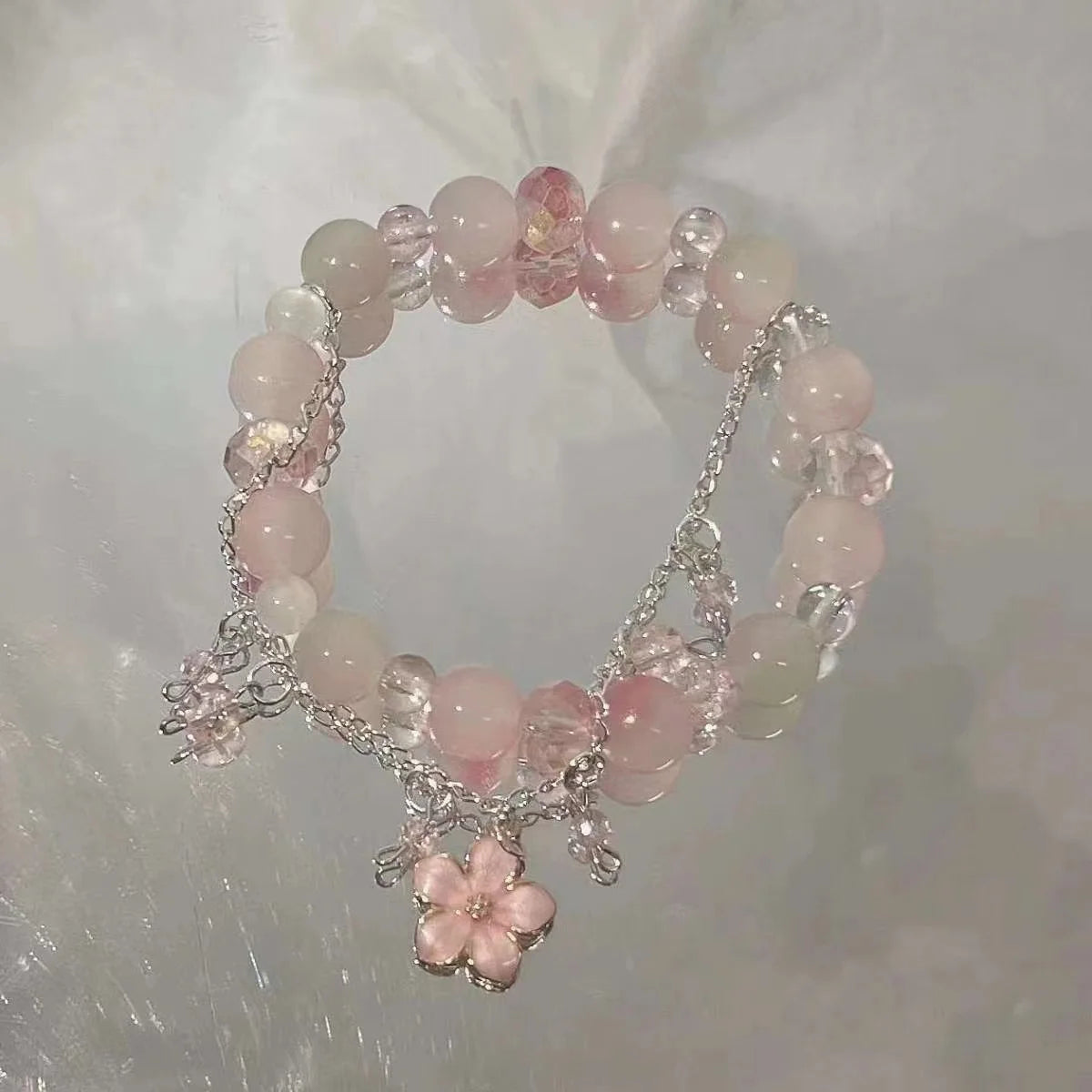 BloomCharm Crystal Beaded Bracelet
