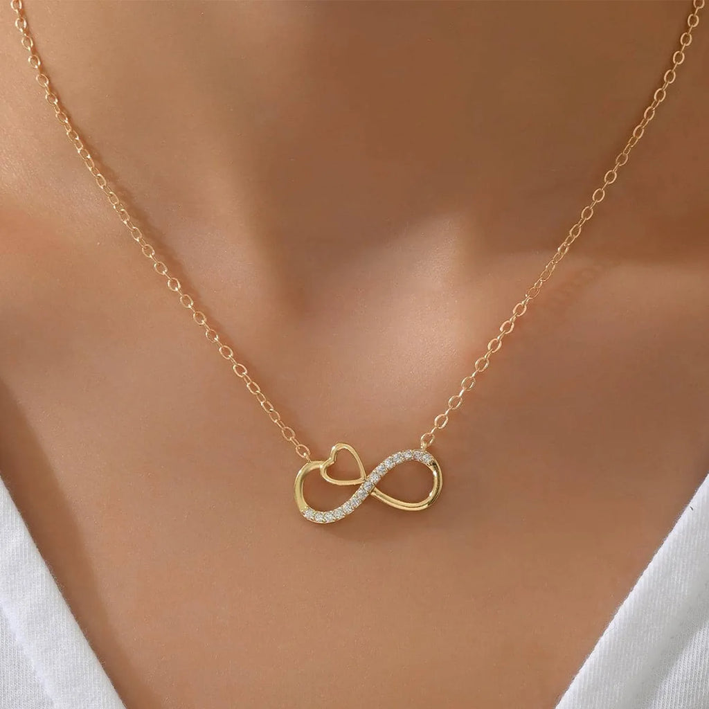 Minimalist Infinity Heart Necklace