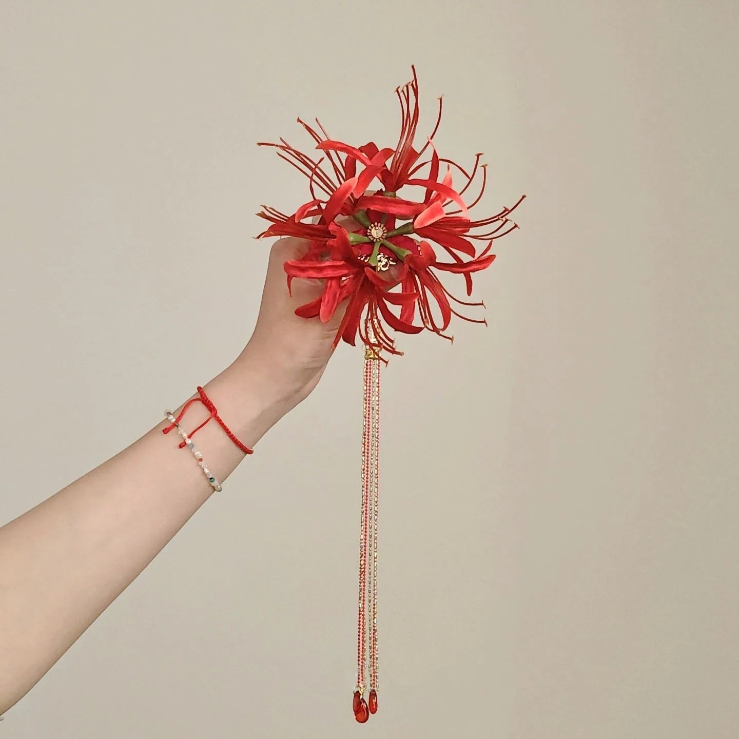 Crimson Lily Hair Clip