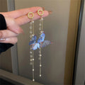 Luna Butterfly Tassel Earrings