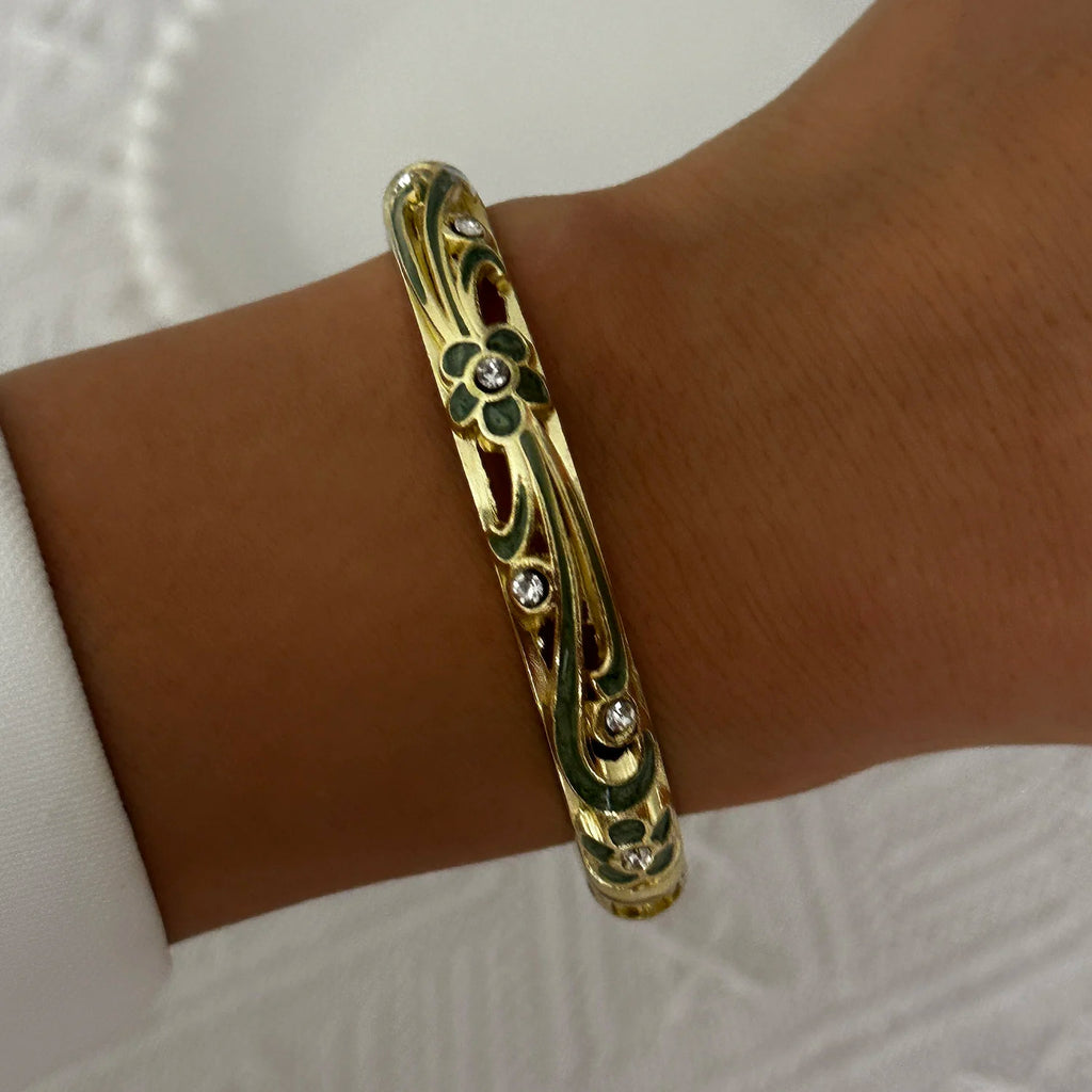 Flora Enamel Bangle