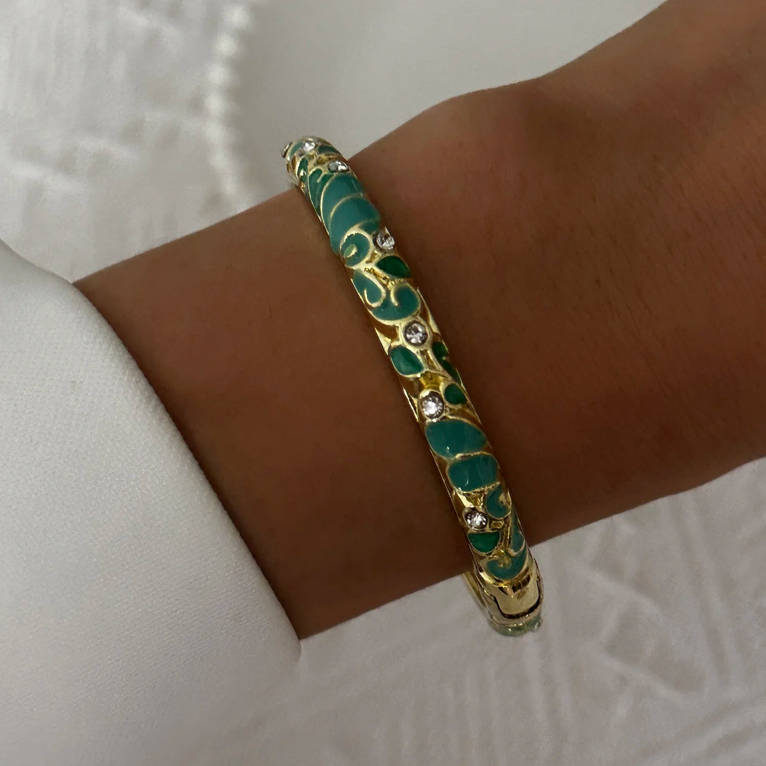 Flora Enamel Bangle