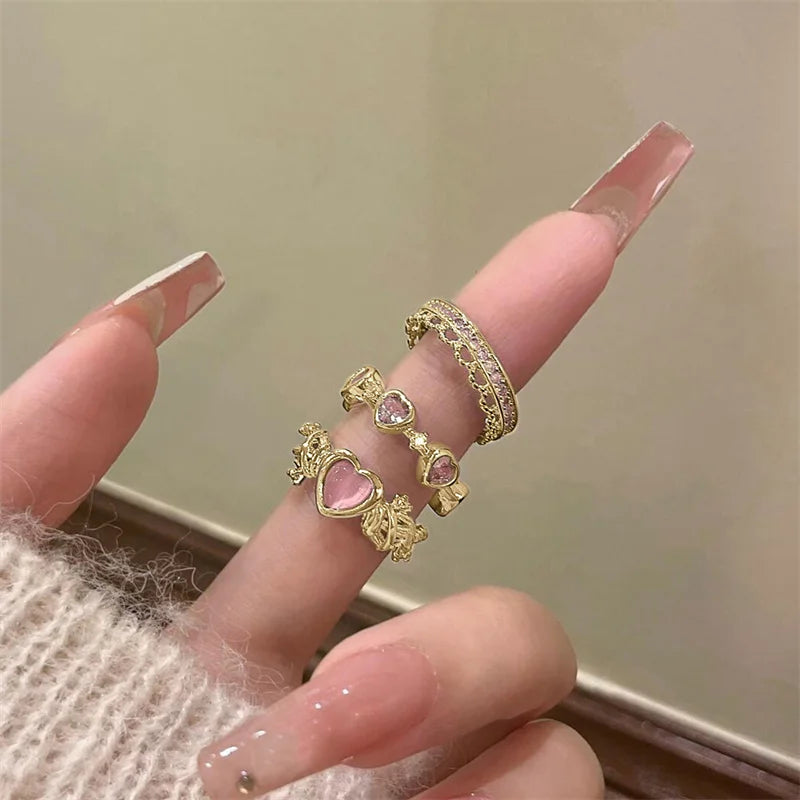 Luna Heart Ring Set