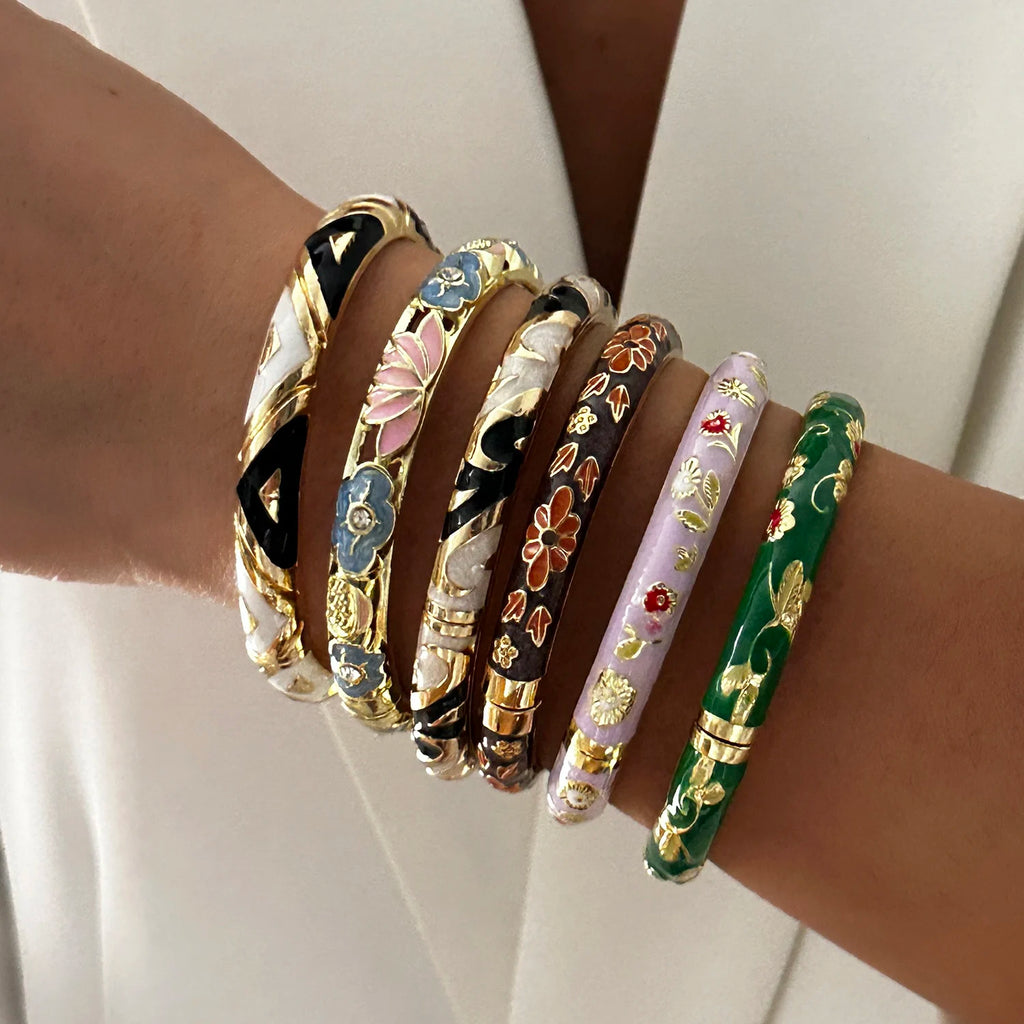 Flora Enamel Bangle