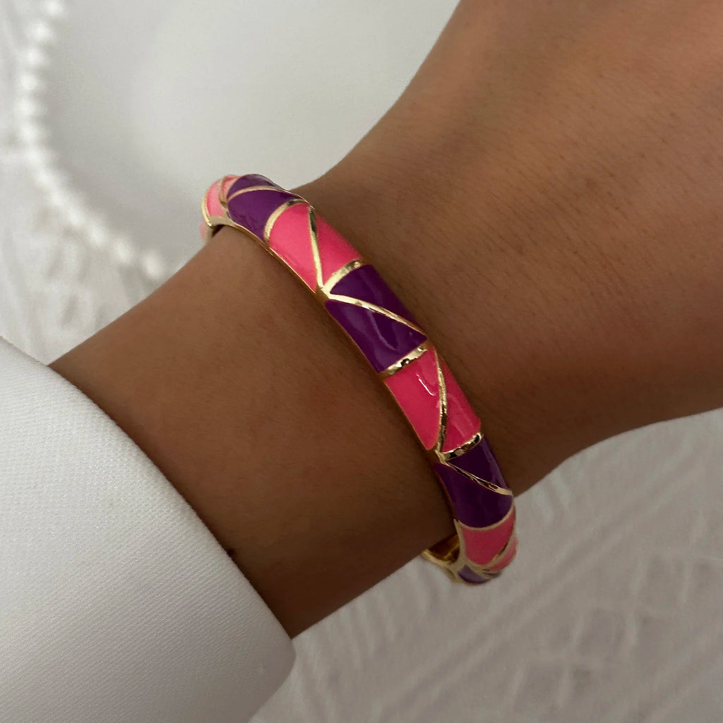 Flora Enamel Bangle