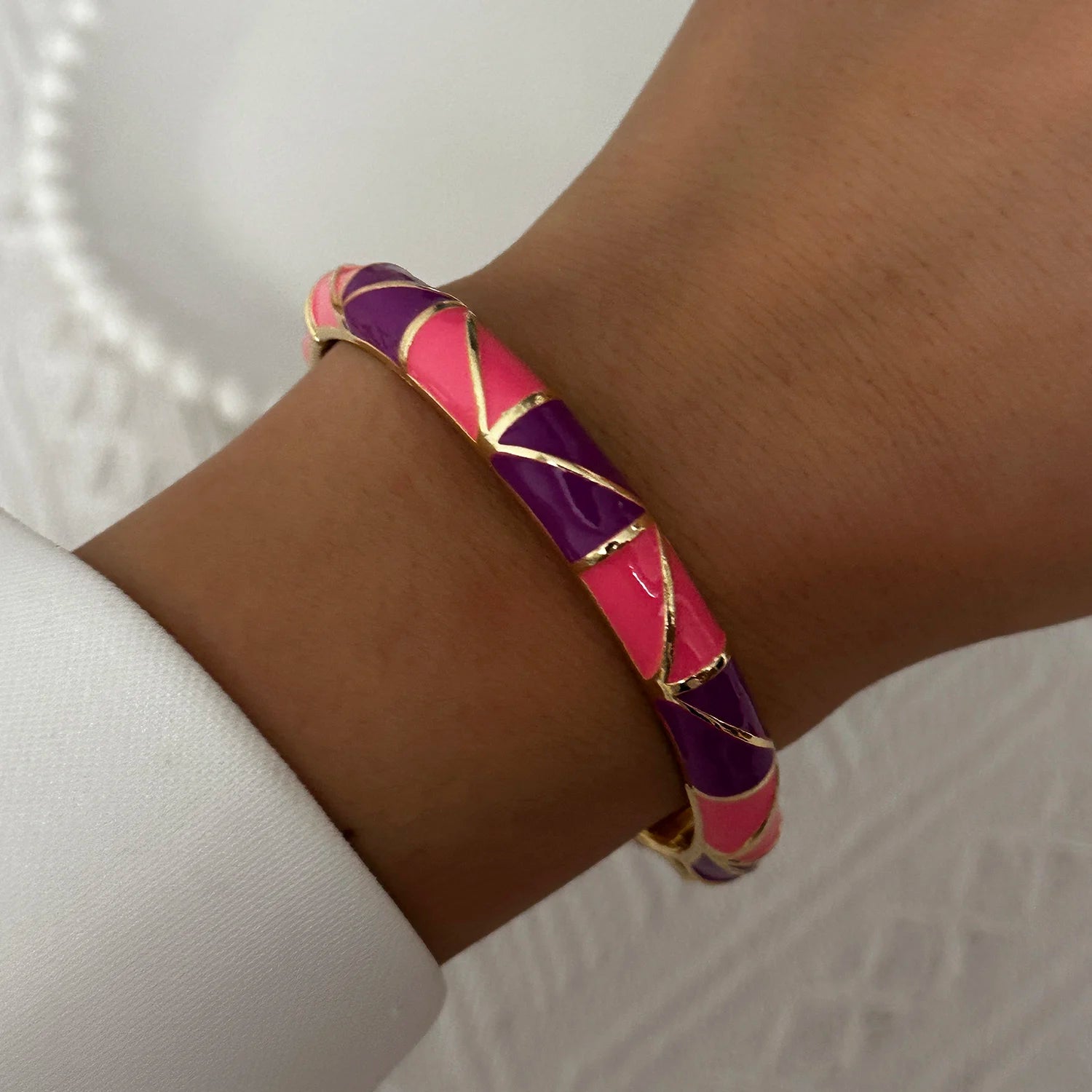 Flora Enamel Bangle