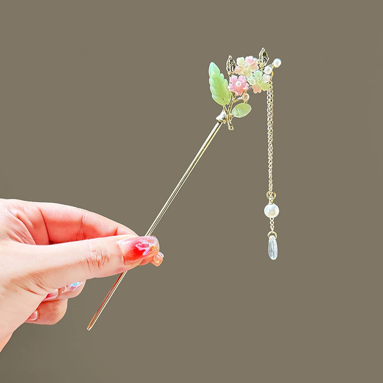 Ginkgo Tassel Hair Pin
