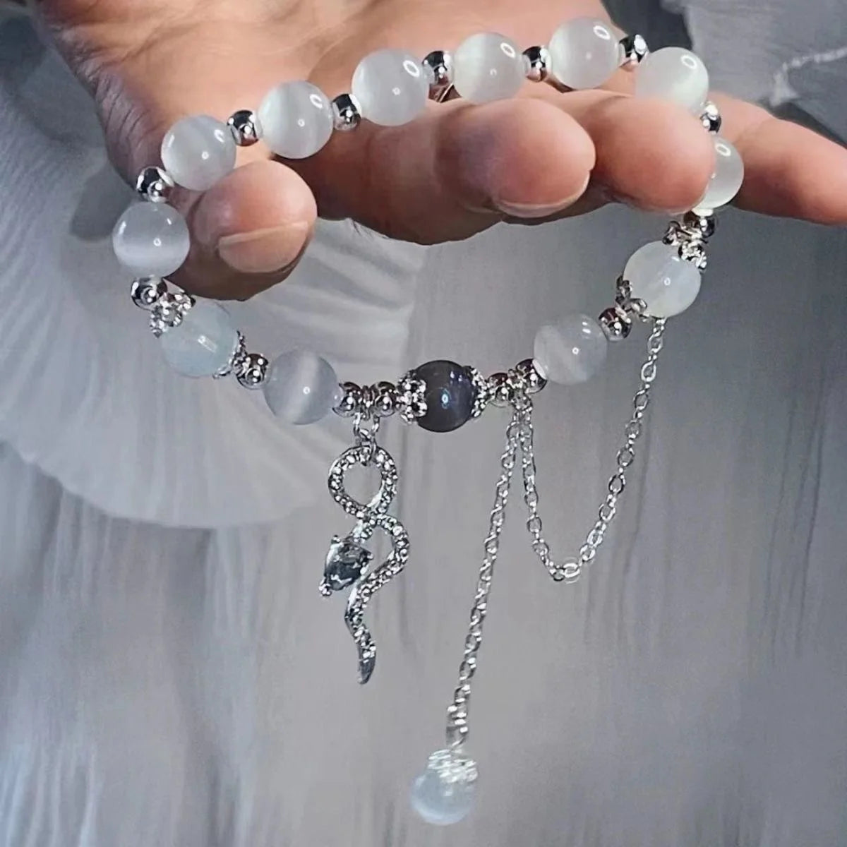 BloomCharm Crystal Beaded Bracelet